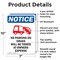 Signmission No Parking On Grass OSHA Notice Sign, Aluminum, 7in W x 10in L, 2PK OS-2PACK-NS-A-710-V-14721 - alternate 4